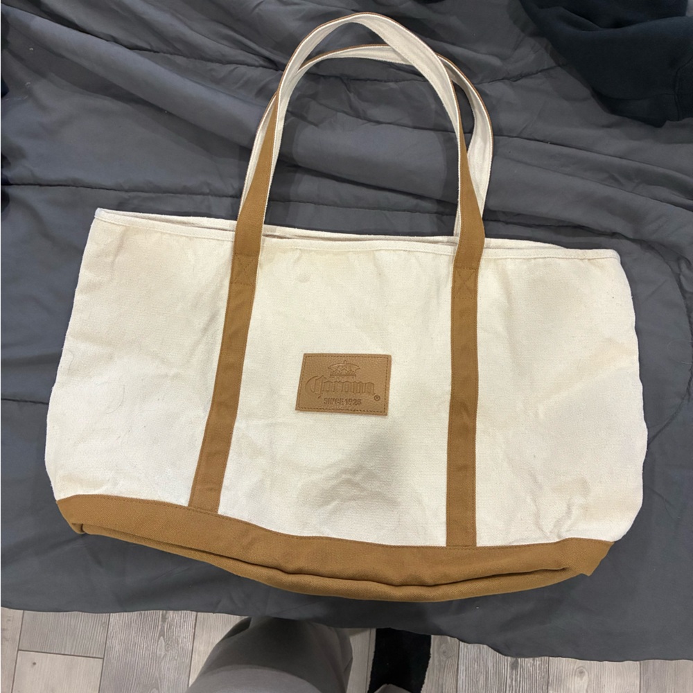 Two-Tone Corona Canvas Tote Bag